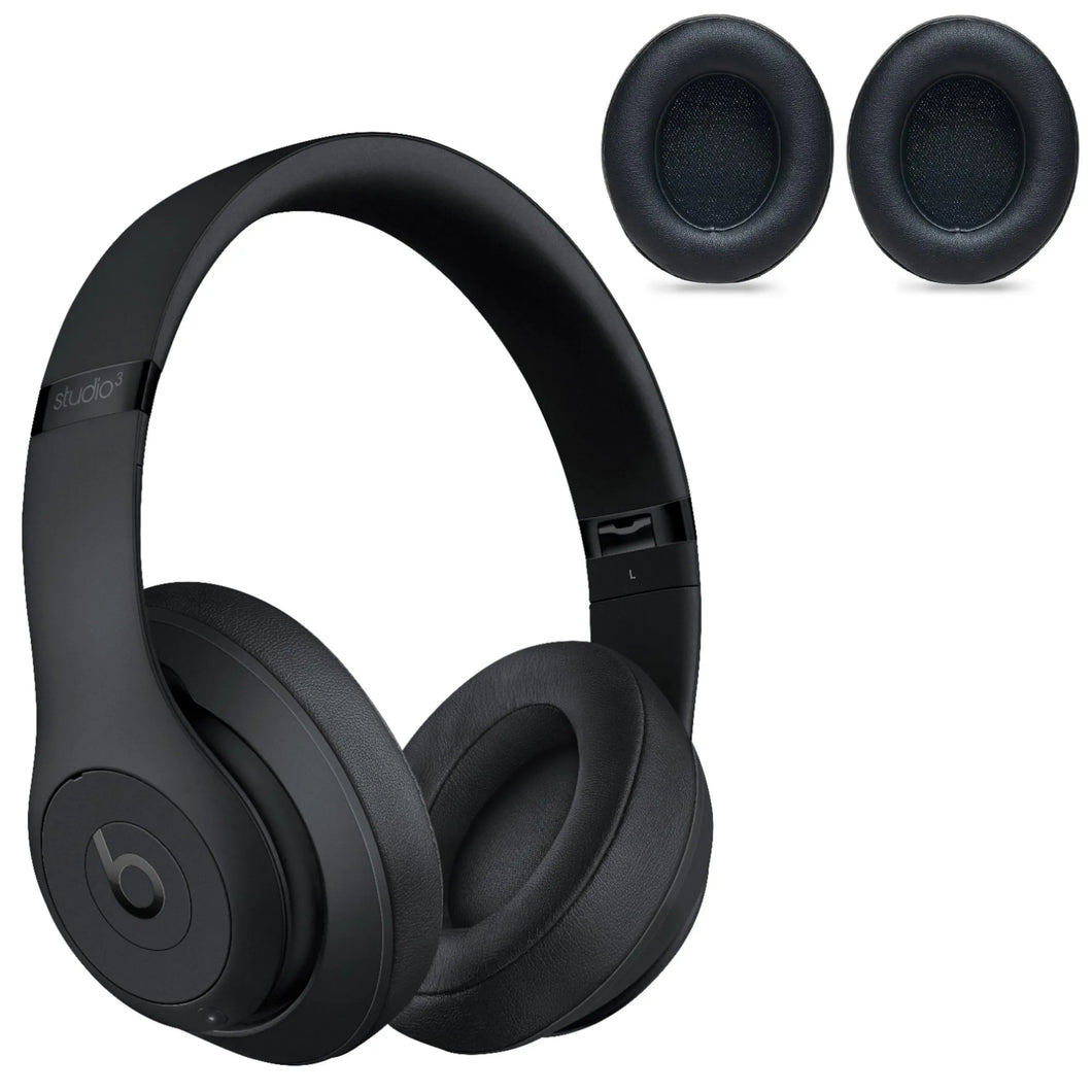 Beats Studio3, Studio 2.0 with cable/Wireless, Over-Ear, Black, Ecological Leather ( 1 Pair Ear Pads )